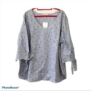 Como Blu Stars & Stripe Pop Over Blouse NEW Size 3X